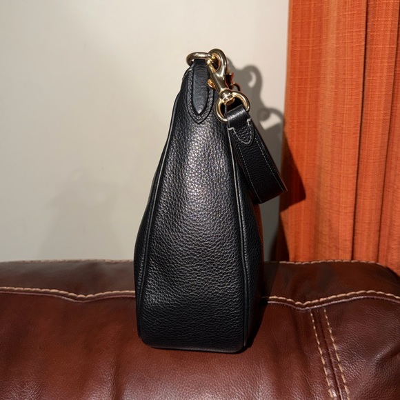 ‼️Coach Teri Hobo Black Leather Shoulder Bag - Picture 6 of 13